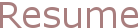 Resume